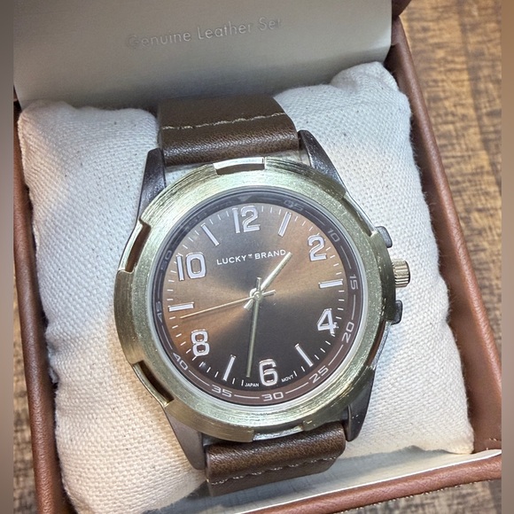 Lucky Brand Other - Lucky Brand Brown Leather Strap Watch